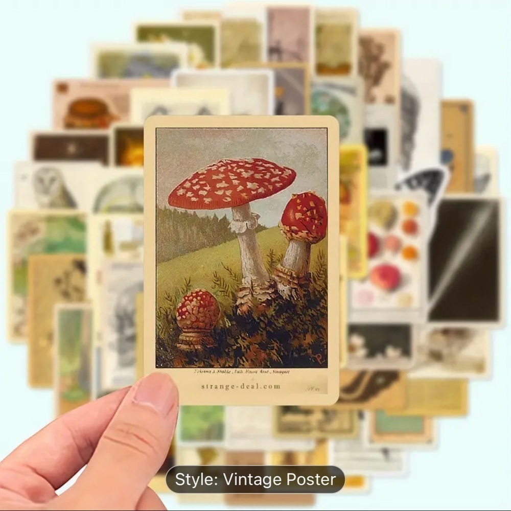 5 pack of Vintage Poster Style stickers WATERPROOF, Help me get to 15 Sales​​​​ - Picture 2 of 7
